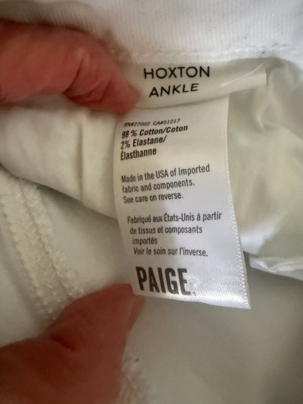 PAIGE Hoxton Ankle Jeans – Crisp White – 28- High Rise/Ankle MSRP $228 - Picture 9 of 12